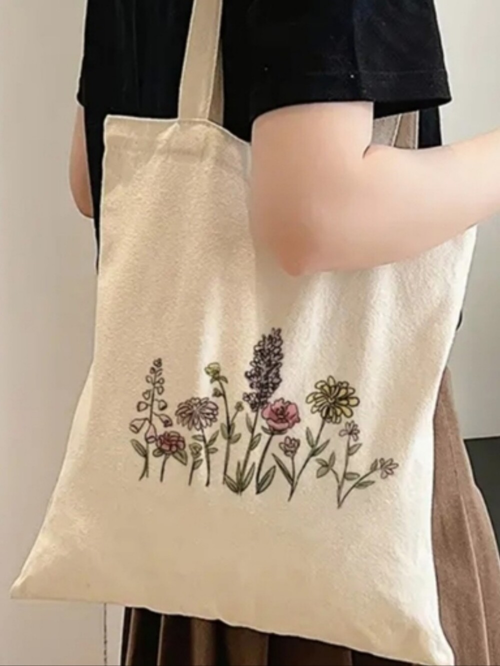 WILDFLOWER CANVAS TOTE BAG